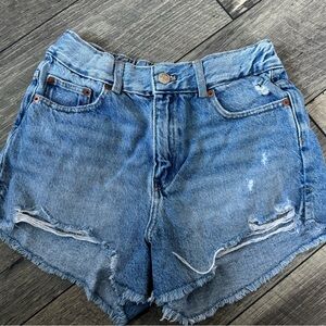 Zara Denim Blue Kids Shorts Adj Waist Size 11-12